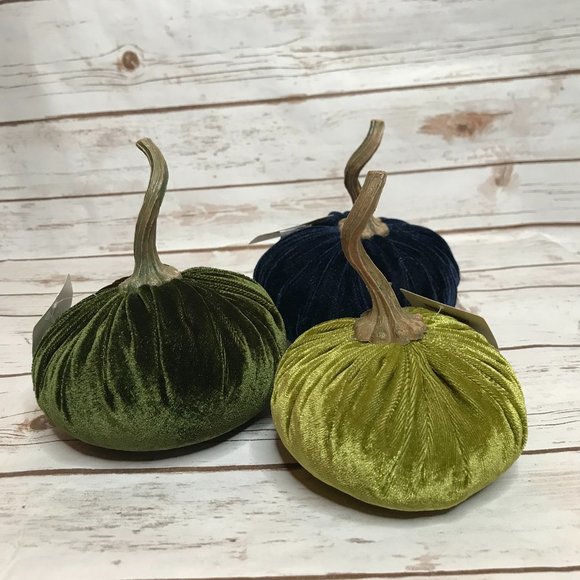 Decorative Velvet Pumpkin Set of 3